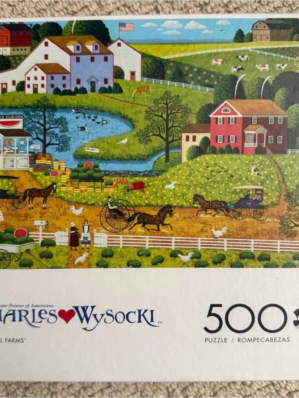 Lot of 2 Charles Wysocki 500 piece puzzles